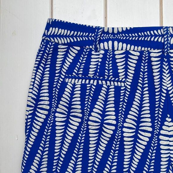 Tara Jarmon Blue and White Patterned Women Shorts - Picture 4 of 8
